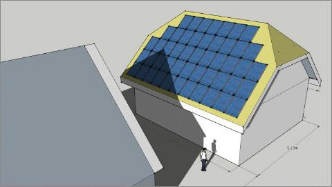 schaduw zonnepanelen simulatie